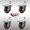 Service Caster 4 Inch SS High Temp Glass Filled Nylon 3/8 Inch Stem Caster Set Total Lock Brake SCC-SSTSTTL20S414-GFNSHT-381615-4 - alternate 3